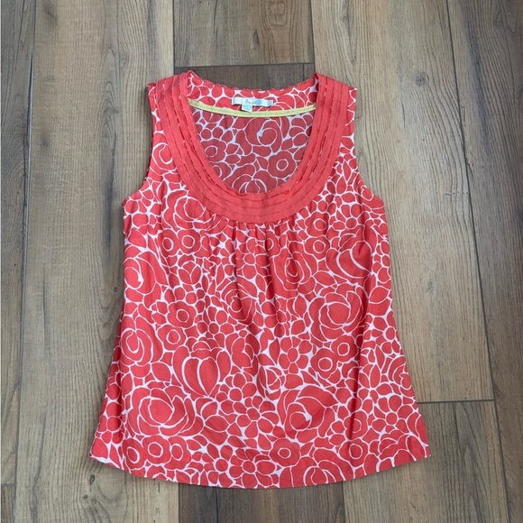 Boden Floral Red Sleeveless Top - Picture 1 of 3